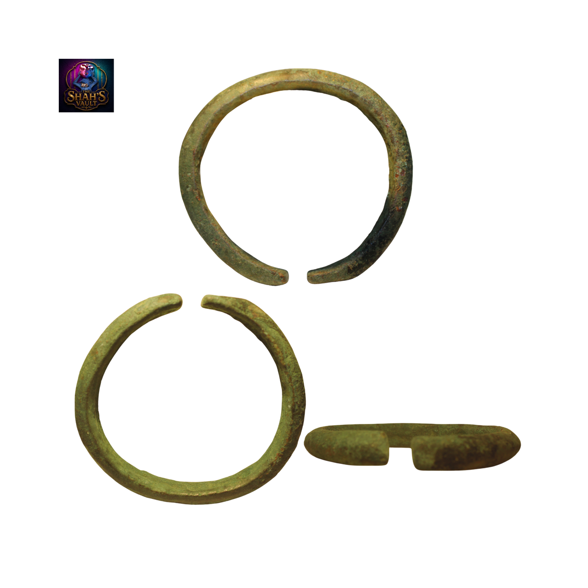 Roman Bronze Open C-Form Bracelet, 1st–3rd Century CE