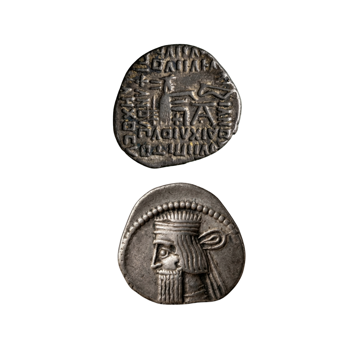 Parthian Silver Drachm of Artabanus II, c. AD 10–38 | درهم نقرهٔ اشکانی اردوان دوم
