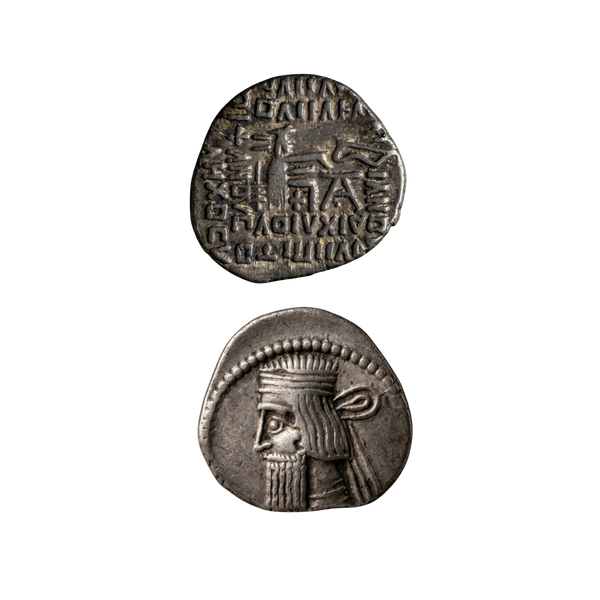 Parthian Silver Drachm of Artabanus II, c. AD 10–38 | درهم نقرهٔ اشکانی اردوان دوم
