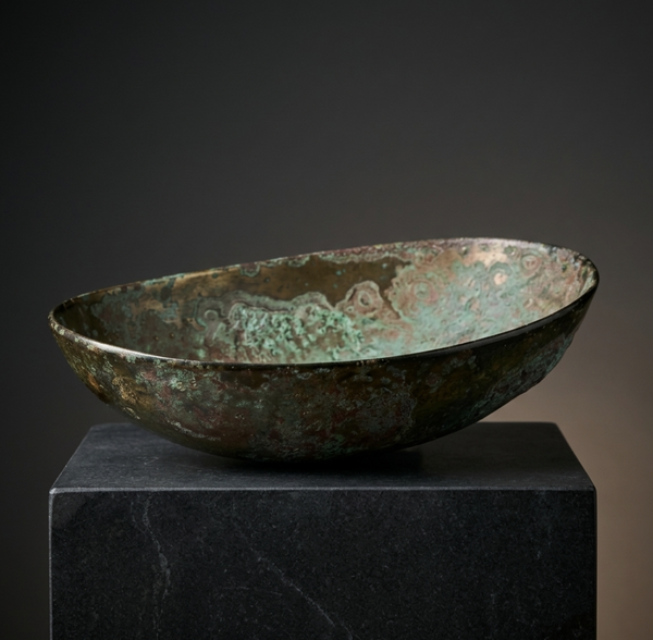 Attributed Sasanian Bronze Bowl | Ancient Persian Bronze Vessel
