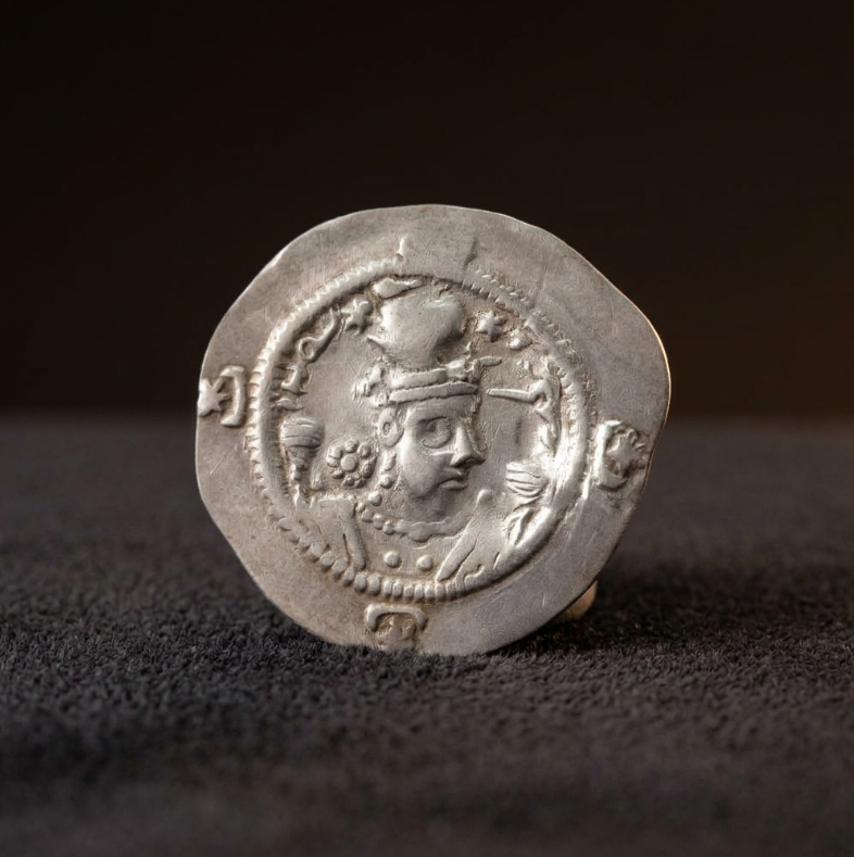 Sasanian Silver Drachm of Hormizd IV, Persia, 579–590 CE | درهم سیمین ساسانی هرمزد چهارم، ایران